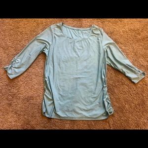 Eddie Bauer Teal Half-Sleeve Top size XL